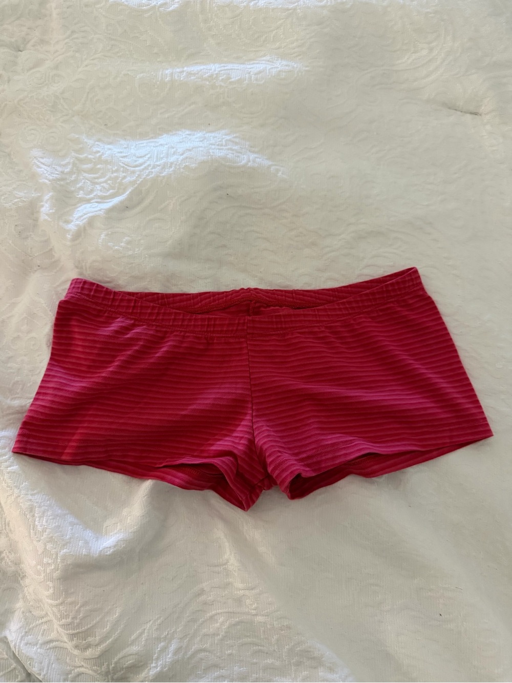 Brandy Melville Red Ribbed Boyshorts
